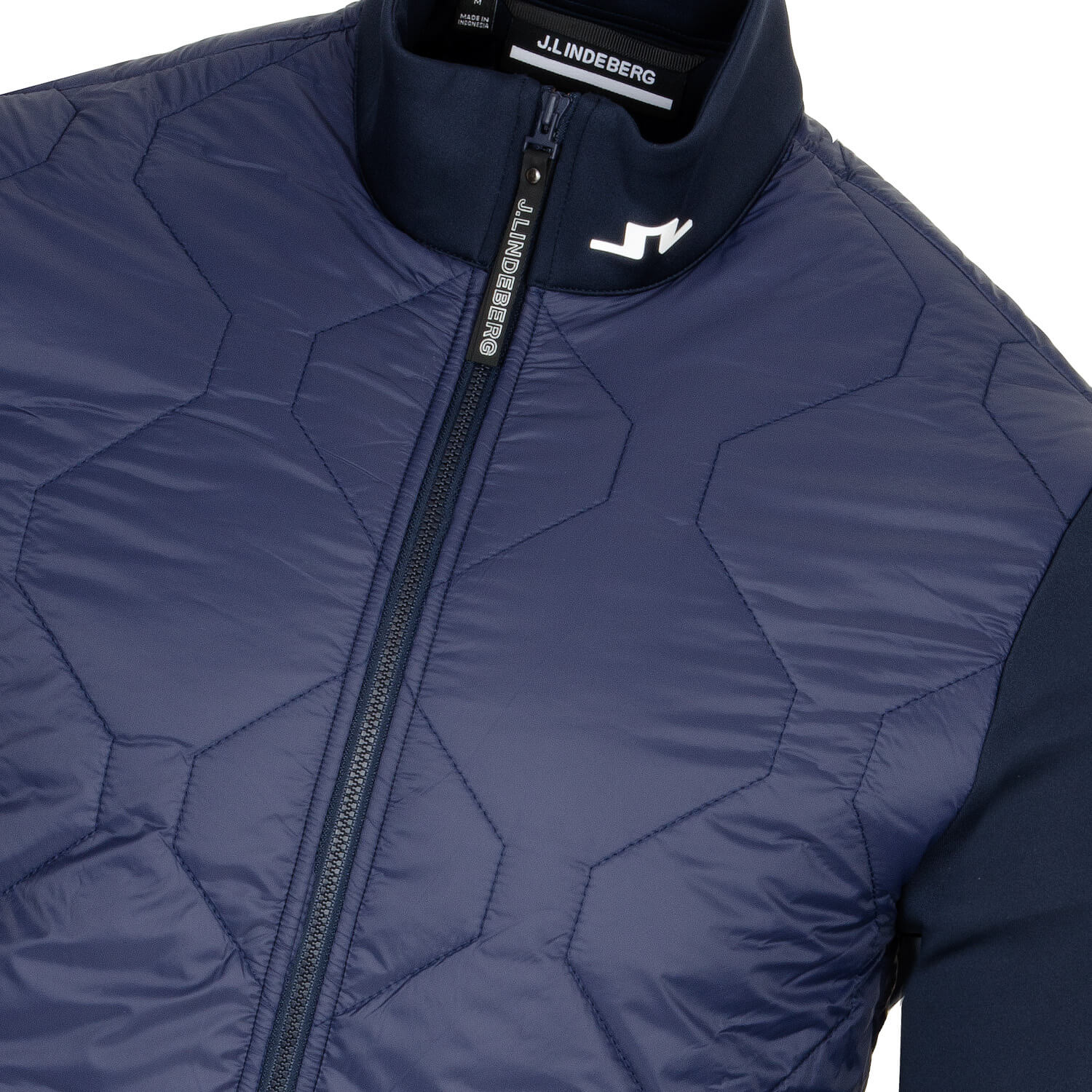 J Lindeberg Quilt Hybrid Jacket JL Navy Scottsdale Golf